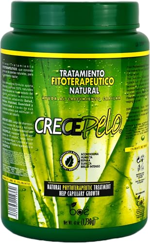 CrecePelo Natural Phytotherapeutic Hair Growth Treatment Deep Conditioning & Strengthening Mask Promotes Thicker Healthier Hair Hydrating & Repairing Formula for All Hair Types 61 oz