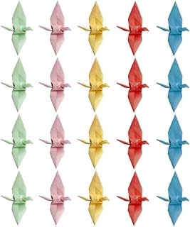 ibasenice 千羽 紙の鶴 手作り折り鶴 9cm 環境配慮素材使用 結婚式やパーティーのホリデー ー DIYク や学校の 向け 100個セット 色指定不可