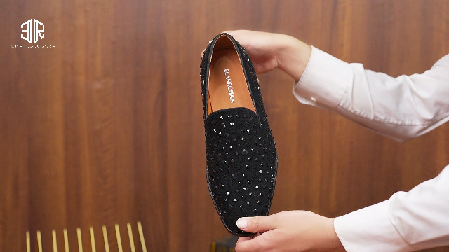 Amazon.com | ELANROMAN Black Suede Loafers Men