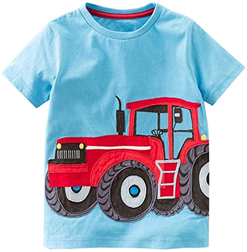 2-8Y Toddler Kids Baby Boys Summer T-Shirt Cotton Short Sleeve Blouse Basketball Soccer Funny Print Tops Clothes