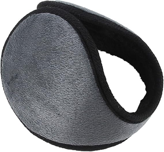 Warm Winter Earmuffs, Black Fleece Ear Warmers, Adjustable Outdoor Cold Weather Protection