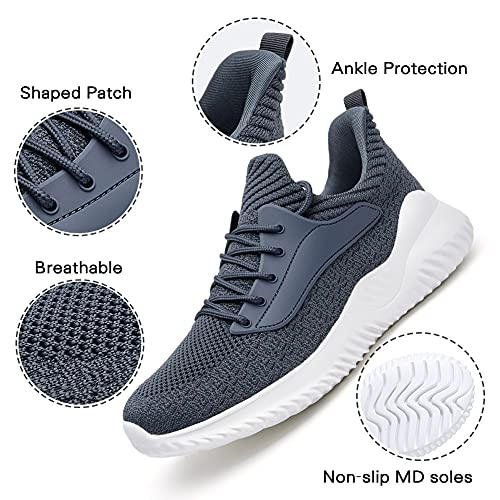 Walking Shoes for Men Sneakers - Slip on Memory Foam Running Tennis Shoes for Athletic Workout Gym Jogging Indoor Outdoor Lightweight Breathable Casual Sneakers4