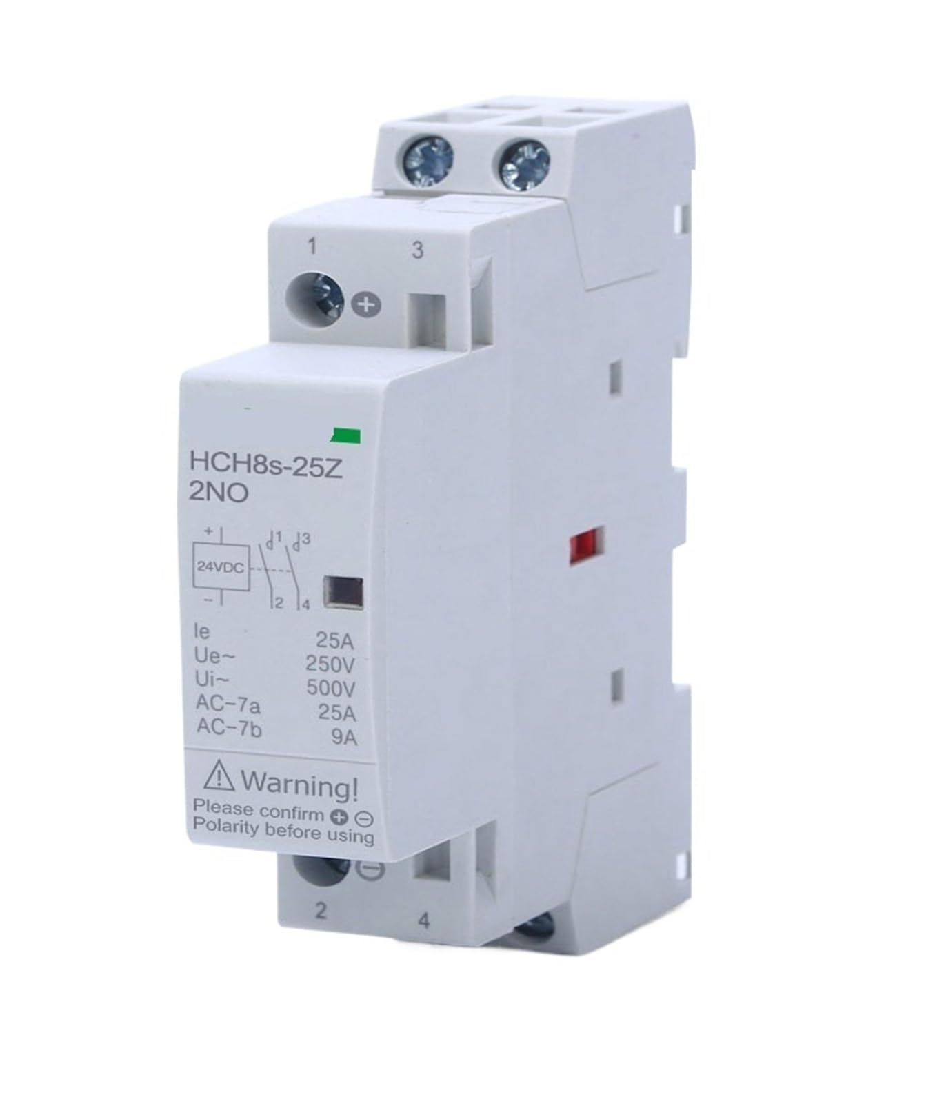 Modułowy stycznik AC HCH8s-25 25 A 2P 2NO 2NC 1NO1NC 50Hz DC24V AC110V 220V domowa szyna DIN (25A 2NO DC24V)