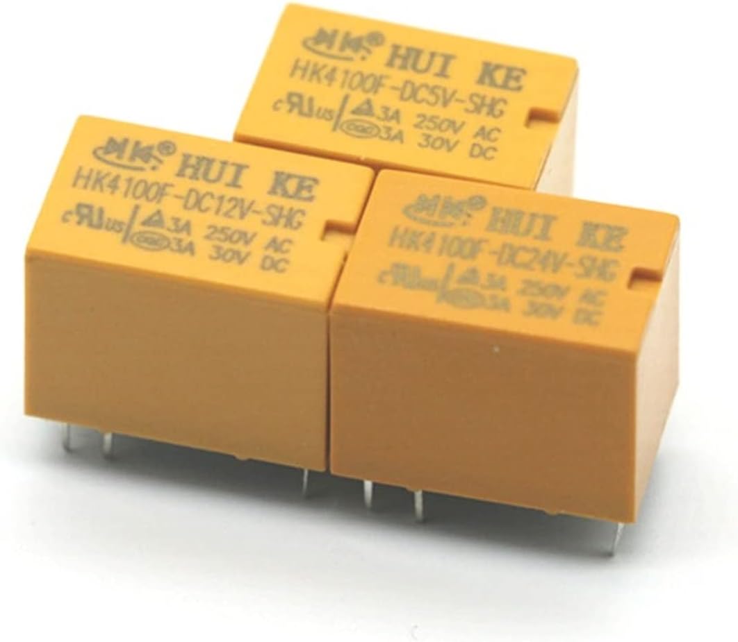 50PCS Relay HK4100f-DC3V-SHG HK4100F-DC5V-SHG HK4100F-DC12V-SHG HK4100F-DC24V-SHG DIP6 3A 250V AC/ 30V DC(OneColor)