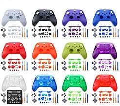 Front Faceplate Cover + Back Housing Shell Case with Full Buttons Tool for Xbox Series X S Controller Housing Shell Replacement (Clear)