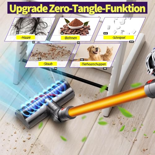 Bodendüse Kompatibel mit Dyson V8 V10 V11 V15 Staubsauger, Anti-Verwicklungs Bodenbürste, Ersatzteile V8 V11 Bürste mit Direktantrieb, Bürstenwalze Zubehör für Hartboden und Teppiche