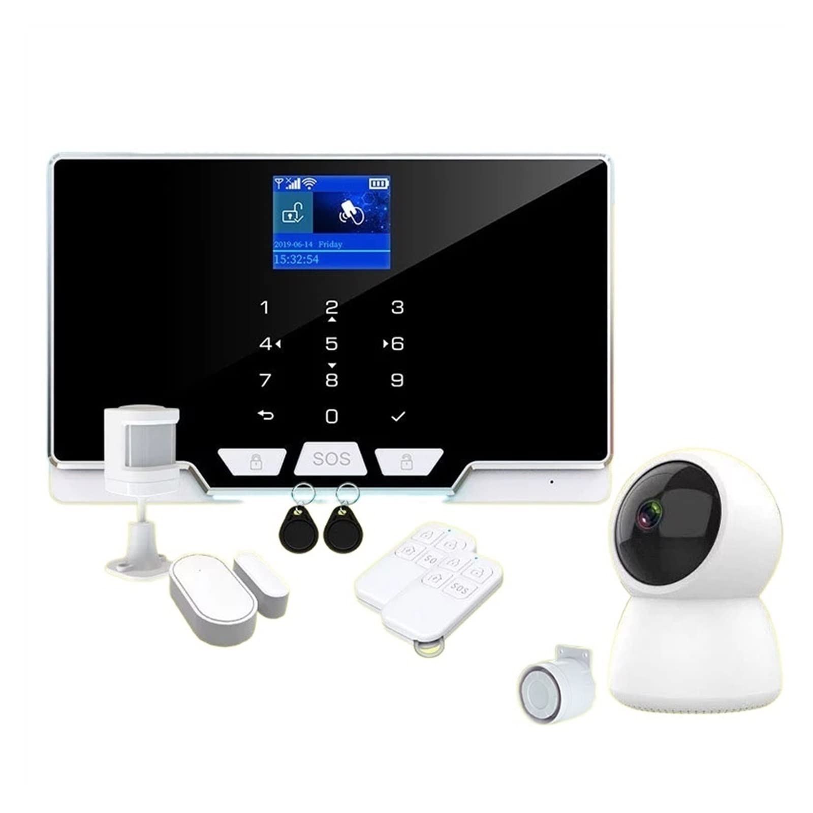 Sistema de Seguridad de Alarma G20 Tuya Wireless gsm IP Cámara Nueva APLICACIÓN DE Sensor DE Movimiento DE Puerta Control Smart Life WiFi Alarma DE Alma DE Seguridad(D)