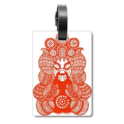 Étiquette pour valise motif Masque d'opéra de Pékin pour bagage