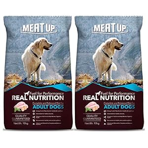 Meat Up Adult Dry Dog Food, 10 kg (Buy 1 Get 1 Free),Total 20 kg Pack