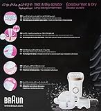Braun Silk-épil 9 Damen Epilierer 9-561, mit 6 Extras, inkl. Rasieraufsatz, Trimmeraufsatz, weiß/gold - 3