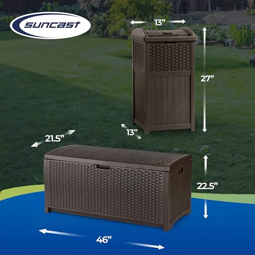 Suncasttrashhideawayoutdoorgarbageoutdoorpatiostoragedeckboxbrown Urban Country Home Decor Suncast trash hideaway outdoor garbage outdoor patio storage deck box brown urban country home decor