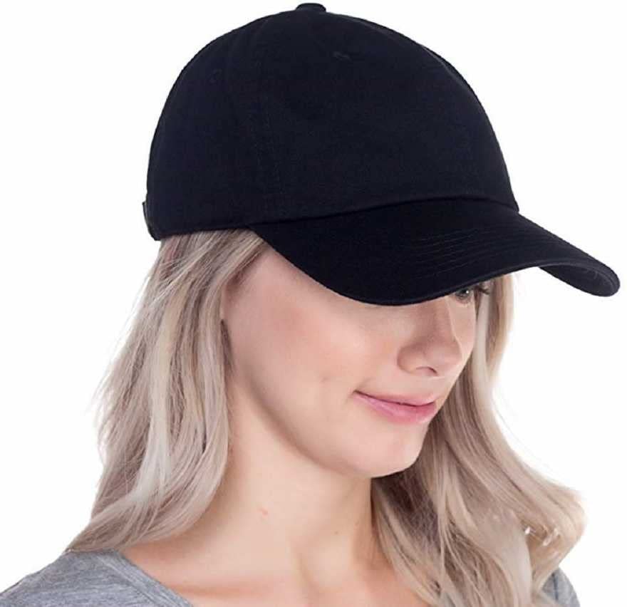 atabz Plain Black caps for Women Girls-picture-53