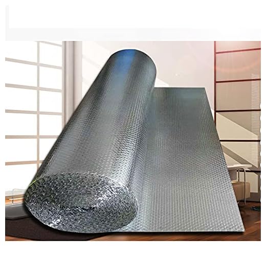 DEWUFAFA Allmänt syfte självhäftande värmereflekterande isoleringsfolie 4 mm dubbelsidig aluminiumisolering för tak loft golv vägg garage lätt att skära fast (storlek: 1 m x 5 m)