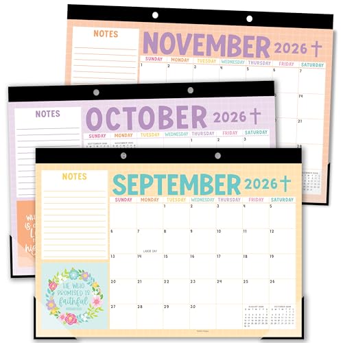 Image of Hadley Designs Large Teacher Desk Calendar 2026-2027 - Desktop Calendar 2026, 18-Month Academic Desk Calendars for School, Home & Office, Cute Classroom Must Haves, Back to School Teacher Gifts