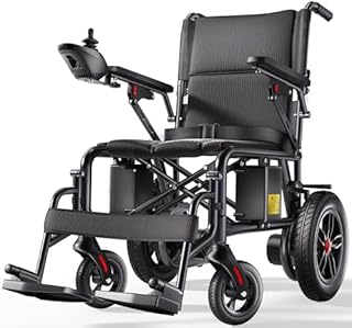 Electric Wheelchair for Adults - 15 Miles Long Travel Range, Lightweight Folding, Motorized Power Chair for Indoor/Outdoor Mobility - Compact Size - Black