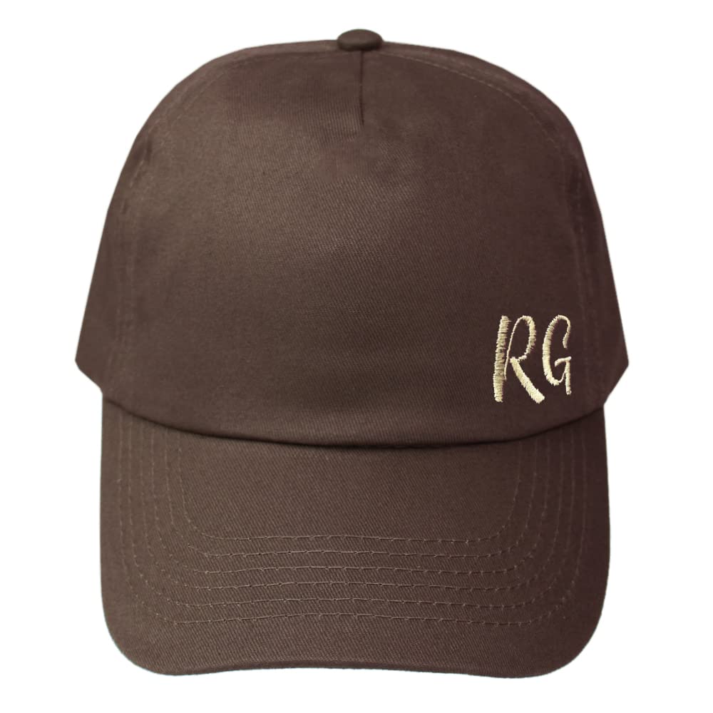 TeddyT's Personalised Men's Initial Baseball Cap (Chocolate Brown)