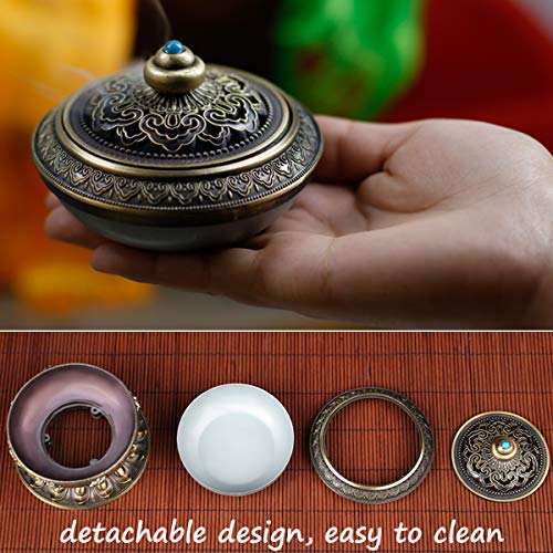 Tibet Lotus Copper Incense Holder Burner #TOP5
