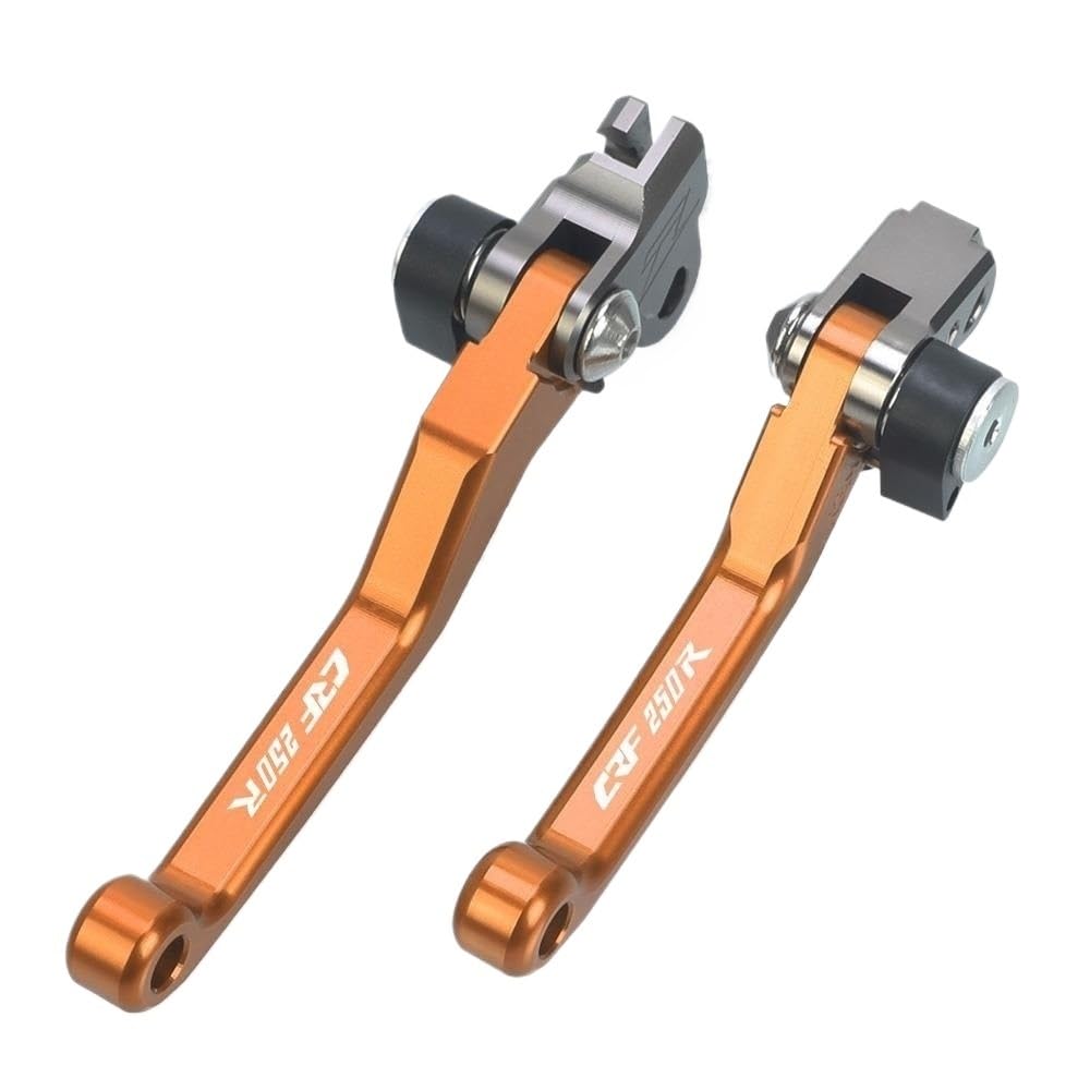 ZDGxfhSRH Motorcycle Brake Clutch Levers for Ho&n&da CRF250R CRF 250R 2004 2005 2006 Pivot Brake Clutch Levers Motorcycle Parts Brakes Handle CRF250 R(A Pair Orange)
