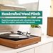 Electrohome Montrose Wireless Vinyl Record Player 2-Speed Belt-Drive Turntable, with Audio-Technica Stylus, Bluetooth, Vinyl-to-MP3 Recording, Speed Control Motor, Built-in Preamp, Wood Plinth (RR36)