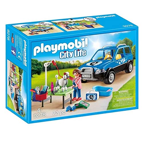 PLAYMOBIL City Life 9278 Coche Lavandería de Perros, A Partir de