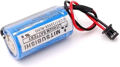 Miniatura 2 de CR17335SE-R (3V) Q6BAT PLC Batería de litio para sistema QNS Q6BAT Q25PRHCPU Q170HBATC con enchufe 1800mAh 3V (1 batería CR17335SE-R)