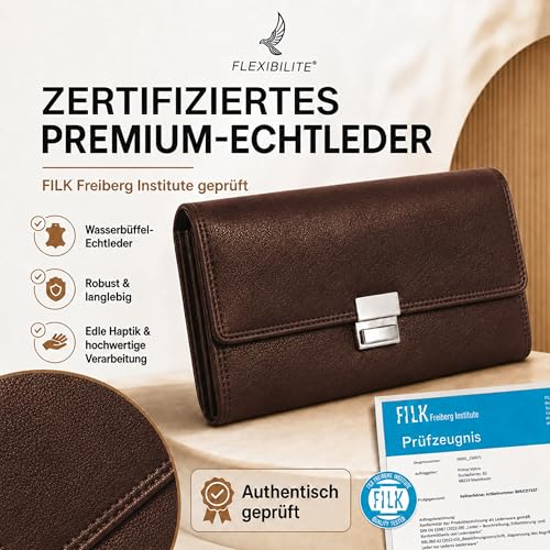 Cartera de camarero de cuero de búfalo con protección RFID integrada 2
