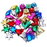 Nuestros adornos navideños para colgar están hechos de material plástico, resistentes e inastillables, exquisitos detalles con una cuerda fácil de usar, perfecta para decorar tu árbol de Navidad.
