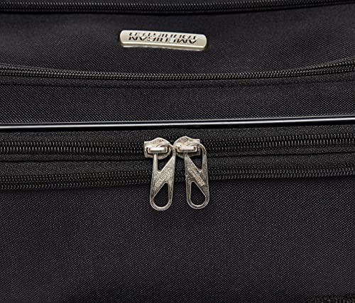 American Tourister Pop Max Softside Luggage with Spinner Wheels, Black, 3-Piece Set (21/25/29)
