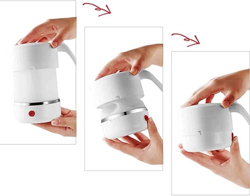 Miniatura 4 de Xinderise - Hervidor eléctrico plegable Mini gel de sílice de viaje, pequeña capacidad, portátil, para el hogar, 0.5 L