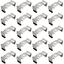 Othmro 100-Pack T8 Clips Bracket Hanger for LED Light Tube, LED Fluorescent Tube Light Fixture, Nickel-plated Manganese Steel