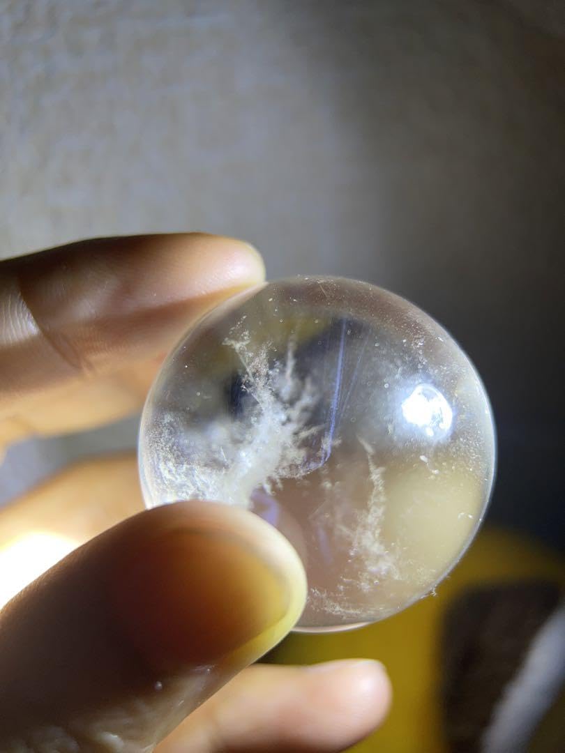 Amazon.co.jp: ブラジル産 超稀少 青光 パワーストーン スフィア丸玉