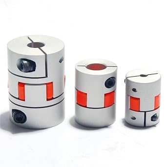 Flexible Clamp D30L40 4 Jaws Aluminium Plum Coupling Encoder CNC Stepper Motor Shaft Component Spider Flexible Coupler Shaft Joint(10x12.7mm)