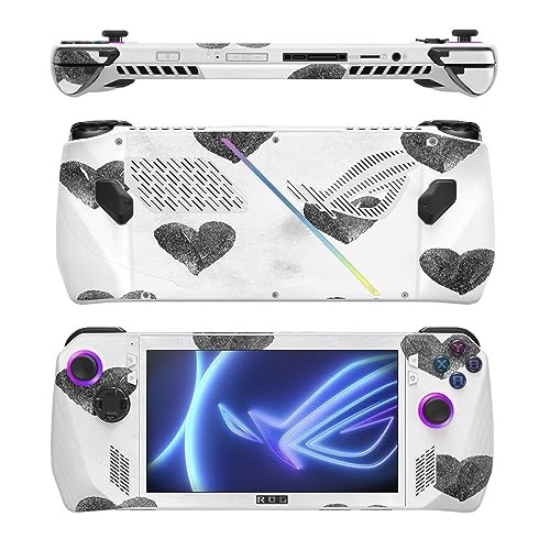Image of MightySkins Glossy Glitter Skin Compatible with Asus ROG Ally - Ink Hearts | Protective, Durable High-Gloss Glitter Finish | Easy to Apply, Remove, and Change Style