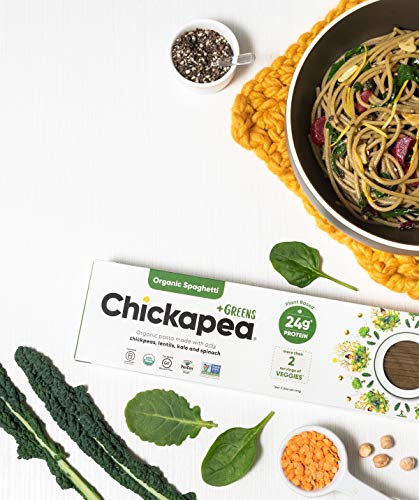 Chickapea Organic Chickpea Pasta With Greens - Spaghetti - 8 Oz (Pack Of 6) #TOP4