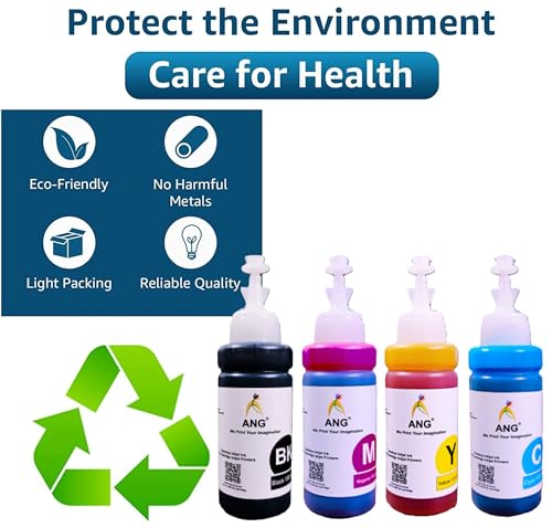 Image of ANG Universal Printing Solution Printer Cartridge Refill for HP 805, 860, 861, 803, 680, 678, 682, 818, 802, 901, 703, 704, 702, 831, 830, 46, 21, 22, 27, 28, 56, 57 (100g X 4 Color)