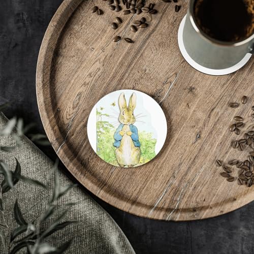 Dessous de verre Pierre Lapin en céramique pour un goûter d'enfant élégant et soigné