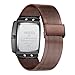 NIBOSI Men Watches Square Analog Quartz Stainless Steel Brown Watches for Men Mesh Strap Waterproof Business Military Sport Wrist Watch with Date
