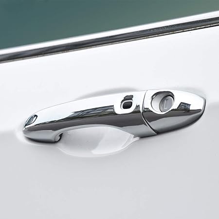 Amazon Com Kadore Exterior Chrome Door Handle Cover Trim Sticker For Jeep Compass 2017 2020 2021 8 Pc With Smart Hole Automotive