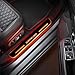 Car Door Sills Led Magnetic, Custom Logo Or Text Led Door Sills for Car, Compatible With Most Models, 7 Colors/28 Change Modes, Auto-Sensing, Welcome Courtesy Lights