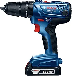 Bosch Professional GSB 180-LI, 18V Cordless Impact Drill Driver, 1.5/ 13 mm with 2 x 2Ah Li Batteries, 1 x GAL 18V-20 Charger & Carrying Case