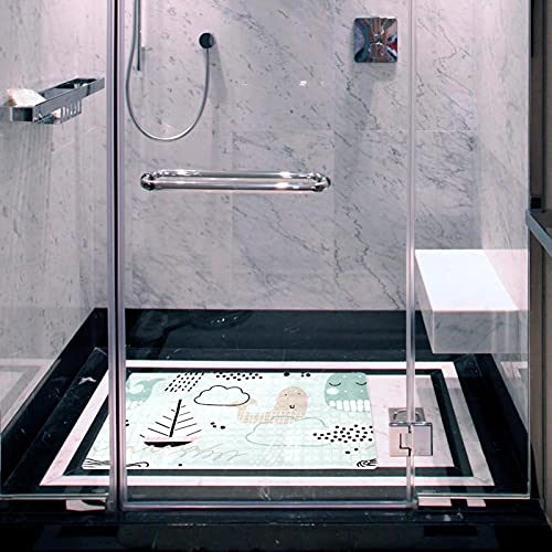 Tapis de douche antidérapant lavable en machine pour baignoire à ventouses - 6