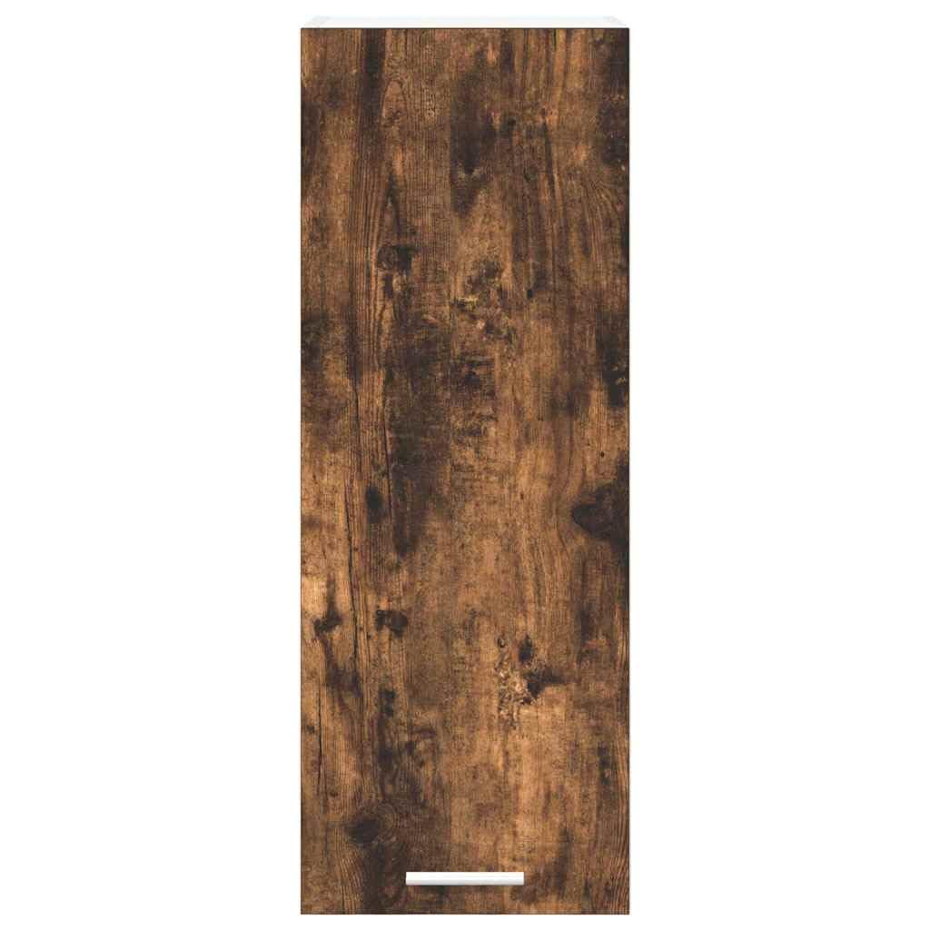 Hängeschrank mit Tür in Geräucherte Eiche und Weiß, Holzwerkstoff, 30 x 31 x 80 cm, moderner Stauraum für Küche und Esszimmer, vielseitig als Vorratsschrank, Organizer