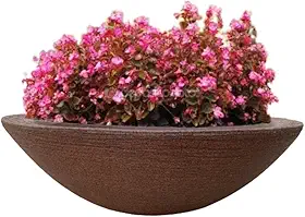 Vaso Polietileno Bacia Para Plantas Flores Jardim Luxo 50cm (MARROM)