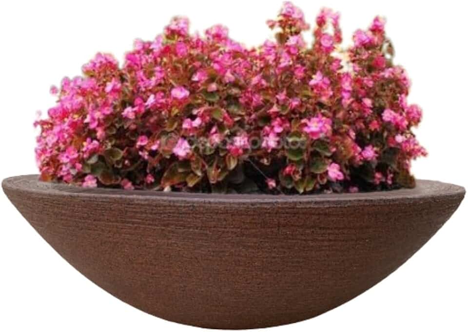 Vaso Polietileno Bacia Para Plantas Flores Jardim Luxo 50cm (MARROM)