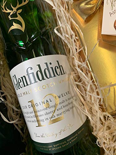Single Malt Whisky Gift Set - Glenfiddich Scotch Whisky and Chocolates Gift Hamper Box - Birthday, Christmas Gifts for Whisky Lovers - Image 4
