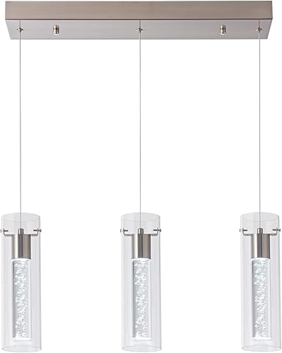 Miniatura 36 de Lámpara de techo colgante, iluminación LED de cocina, luces colgantes de cristal para isla de cocina, lámpara colgante de cocina moderna con vidrio