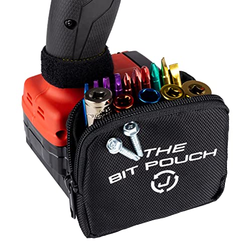 The Bit Pouch - A Magnetic Drill Accessory With A Strong Magnet For Holding Screws, Bolts, And Driver Bits - Great Alternative To A Magnetic Wristband - Magnetic Screw Holder & Magnetic Bit Holder #TOP3