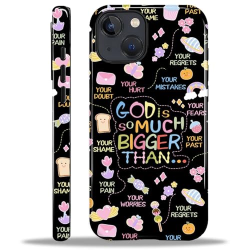 ANLUN STORE Case for iPhone 14 Plus, Hybrid Dual Protection Soft TPU + Hard PC Shockproof Cover Anti-Scratch & Slim Protective for Men Women Case Cute Colorful Slogan Design