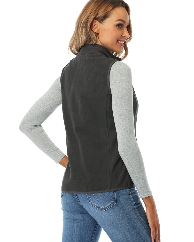 fuinloth Gilet Donna in Pile Smanicato Elegante Invernale Sportivo con Tasca Gilet Termico con Cerniera Senza Maniche Giacca