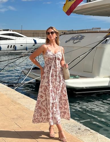 Image of GRACE KARIN Womens Summer Floral Maxi Dresses 2026 Long Flowy Boho Dress Beach Vacation Sundresses Casual Clothes with Pocket